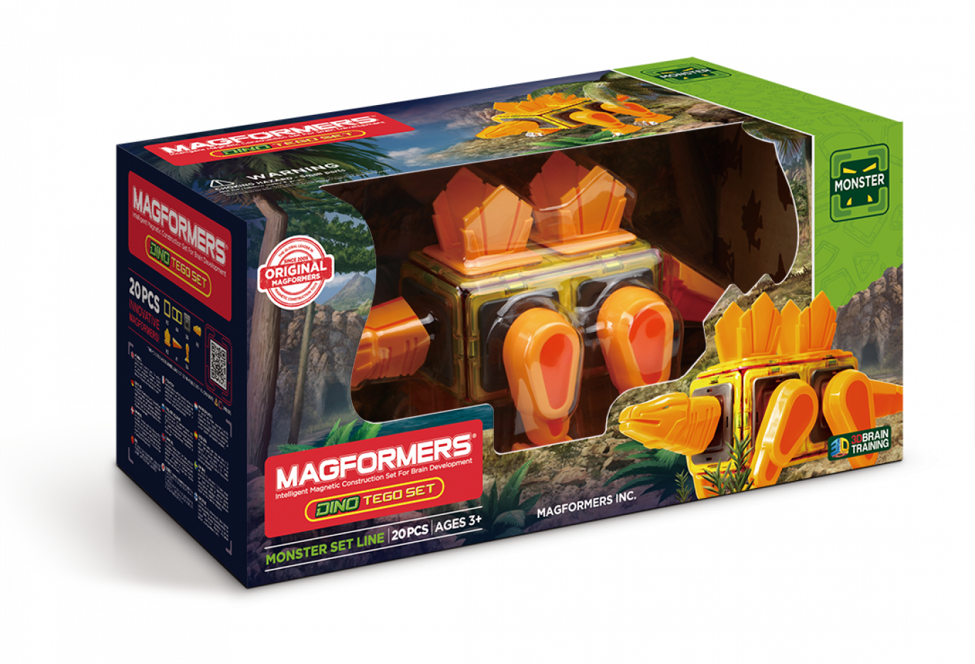 

Магнитный конструктор Стегозавр, 20 эл., Magformers