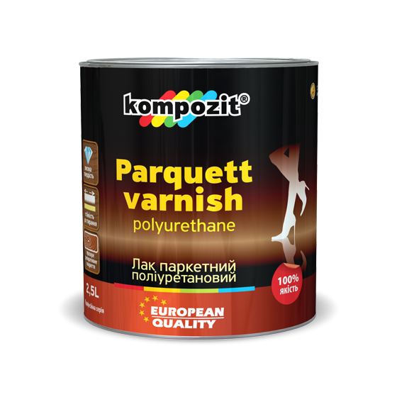 

Лак паркетный полиуретановый Kompozit 2.5 л Полуматовый (4823044500918)