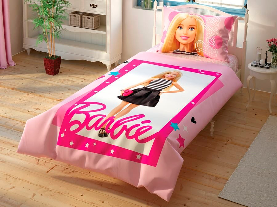 

Комплект постельного белья TAC Ранфорс Disney Barbie Cek 160x220 см