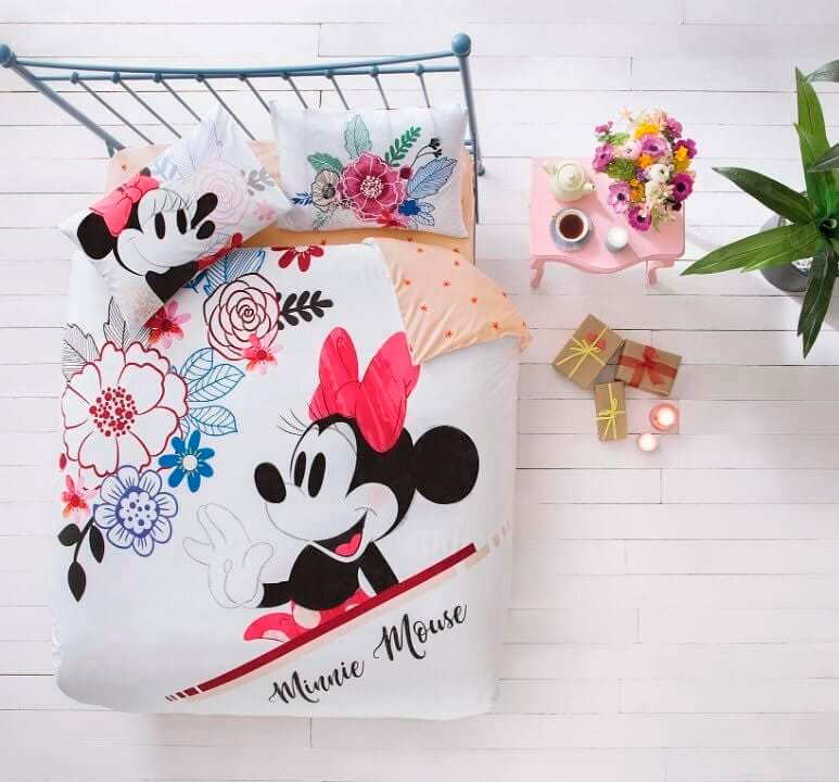 

Комплект постельного белья TAC Ранфорс Disney Minnie Mouse Watercolor 200x220 см