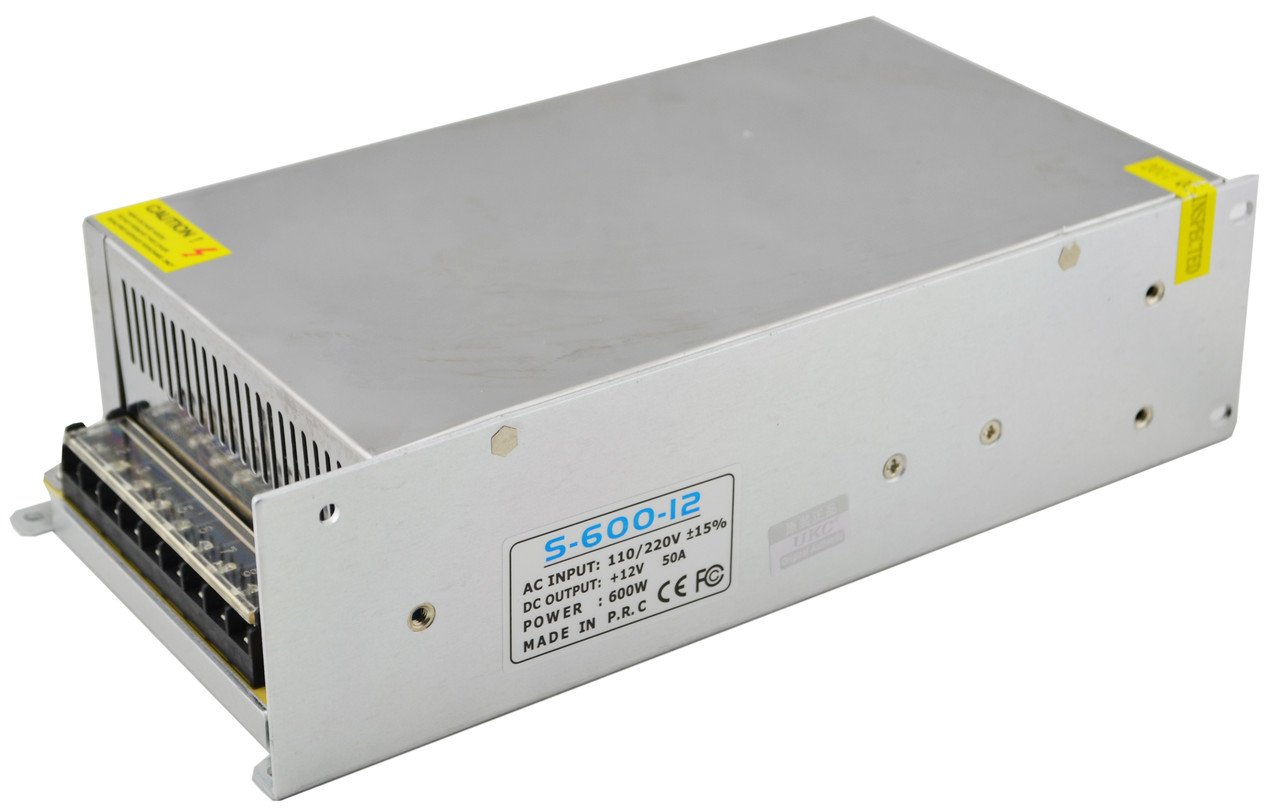 

Блок питания ICM S-600-12 12V 50A 600W (металлический)