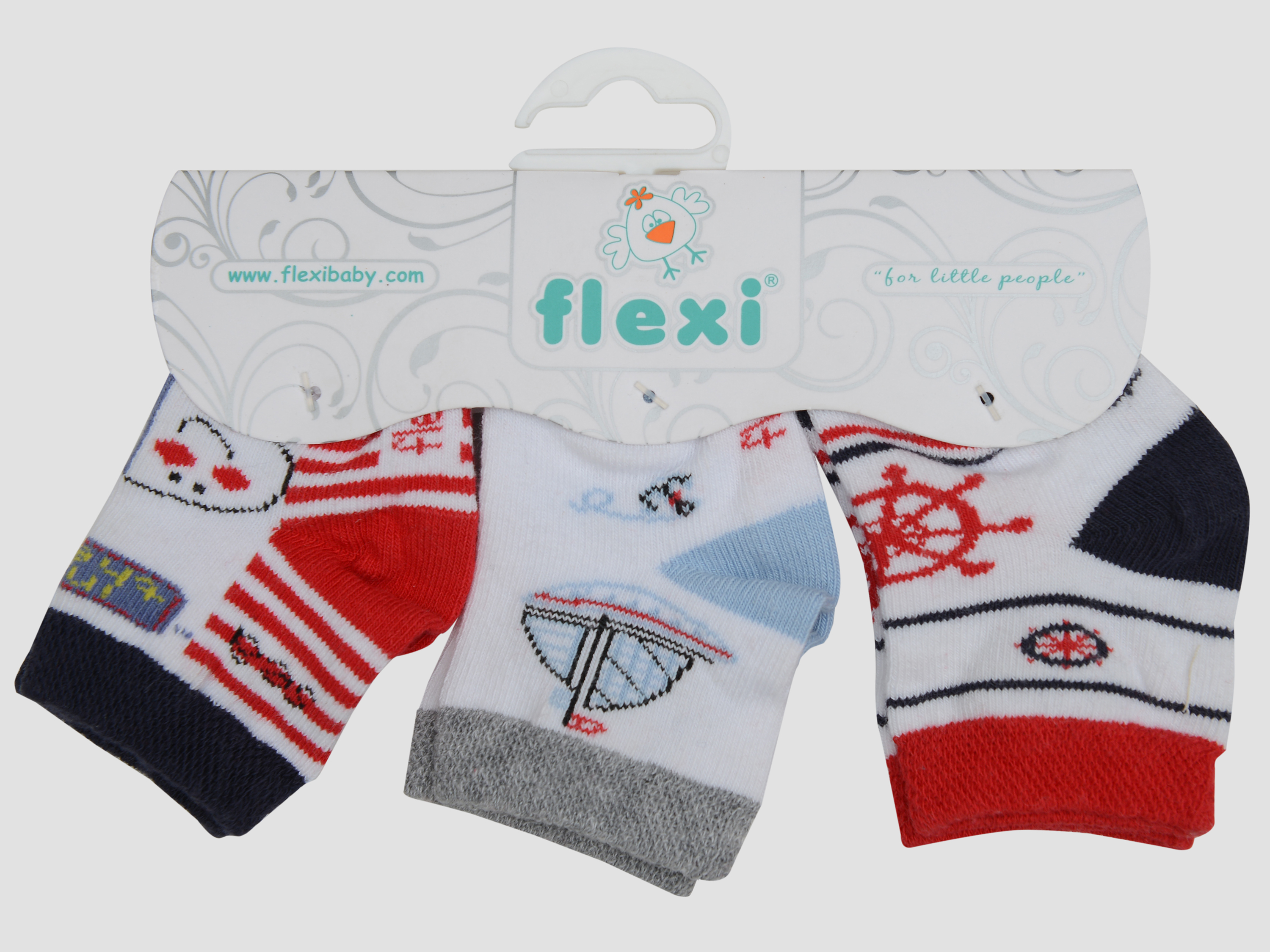 

Носки Flexi 540108 6-8 р 3 пары Белые