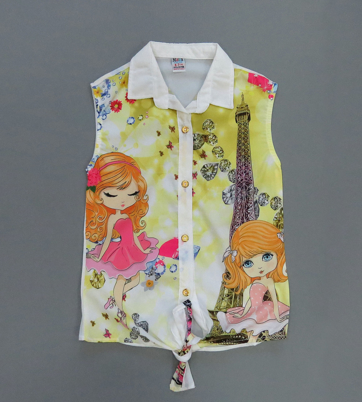 

Шифоновая блуза Malix kids club для девочки 116-122 см Белая 14274