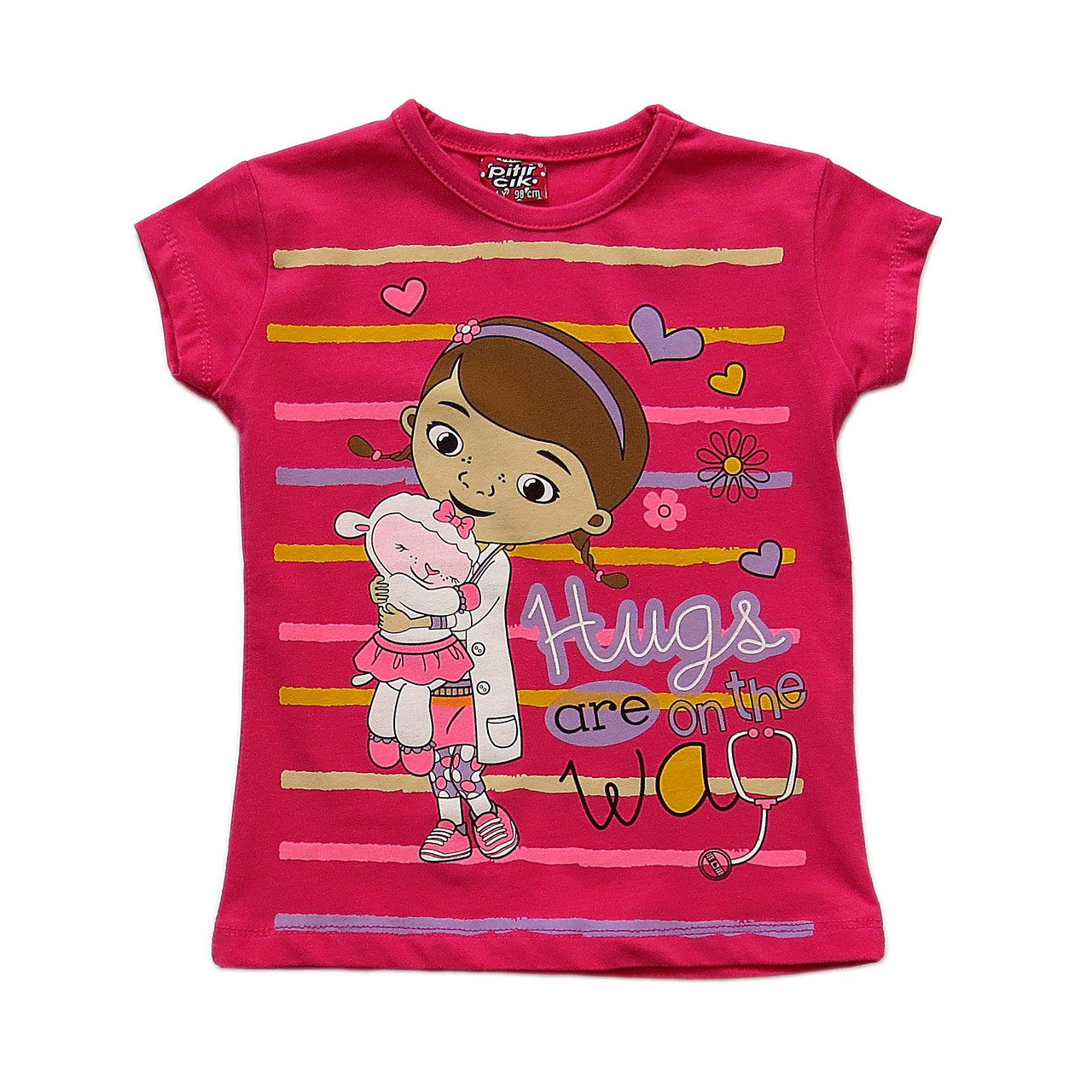 

Футболка "Доктор Плюшева" Pitircik kids для девочки 86-92 см Малиновая 6579