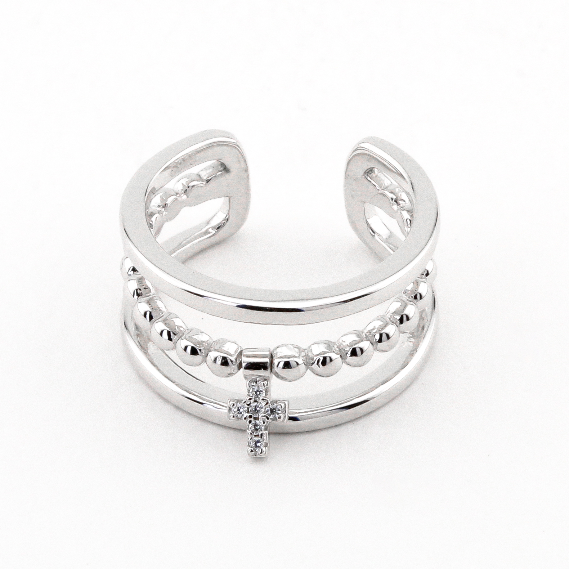 

Серебряная печатка Сердечко с фианитами K11951 Диамант, 16,5 размер