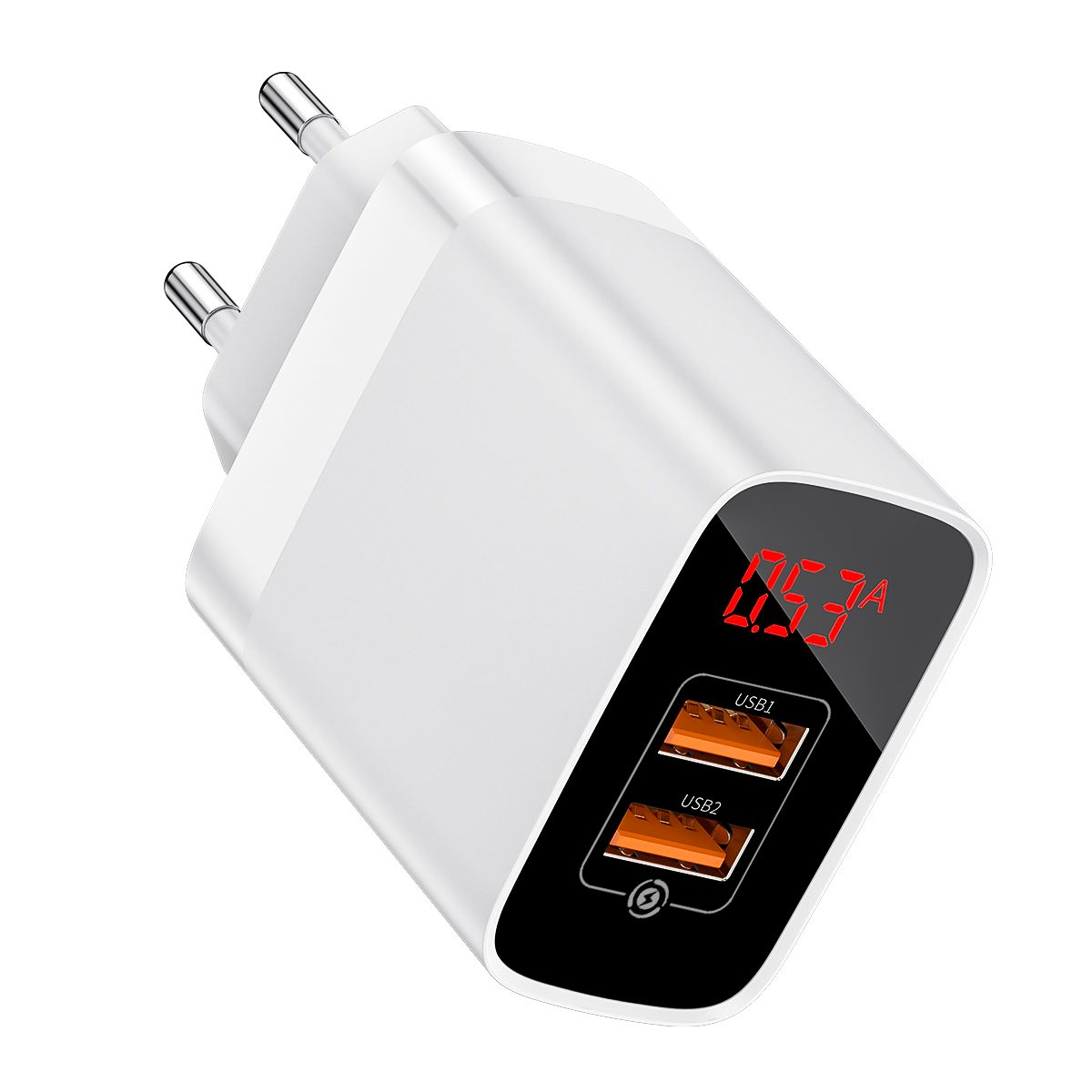 

Мережевий зарядний пристрій Baseus Mirror Lake Dual QC Digital Display quick Charger White (CCJMHA-A02)