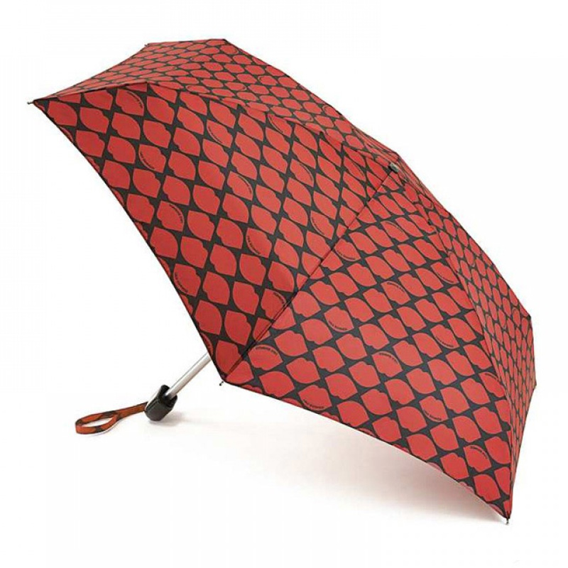 

Парасоля Жіноча Fulton Lulu Guinness Tiny-2 Lips Grid Red L717