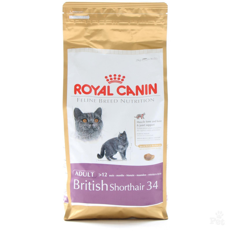 

Royal Canin British Shorthair 34 для кошек старше 12 месяцев 10 кг (100414-zm)