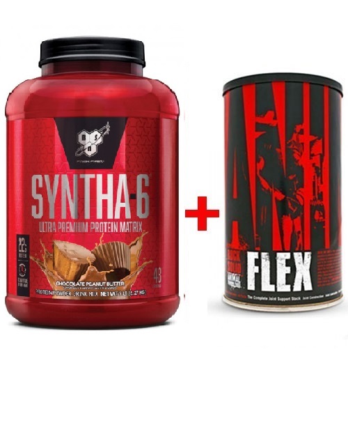

Комплект Протеин BSN Syntha-6 2.27 кг Шоколад - Арахис + Хондропротектор ANIMAL FLEX 44 пак (855445)