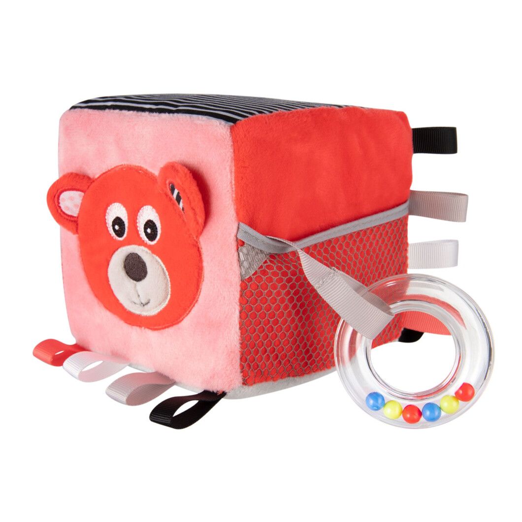 

Іграшка кубик Canpol Babies Bears м'яка розвиваюча коралова (68/073_cor)