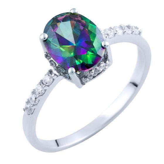 

Серебряное кольцо SilverAlex с натуральным мистик топазом 18 размер (1734339-18)