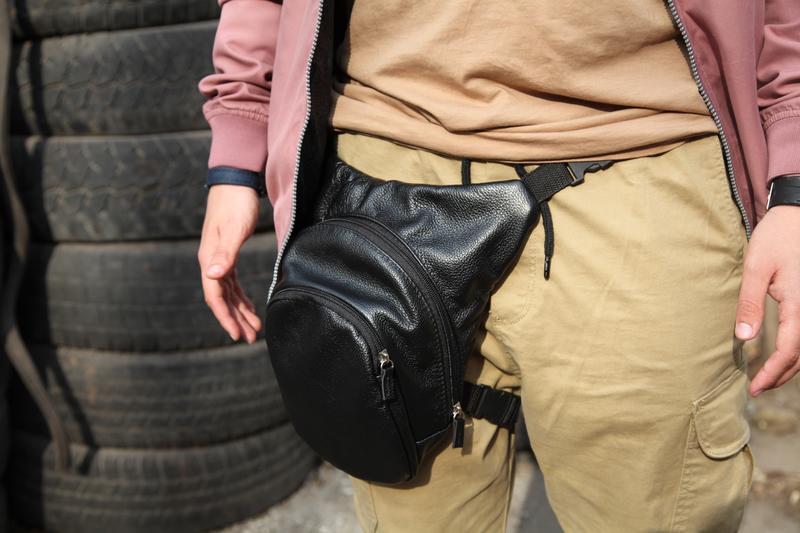 

Сумка Bagster из натуральной кожи через для мотоцикла