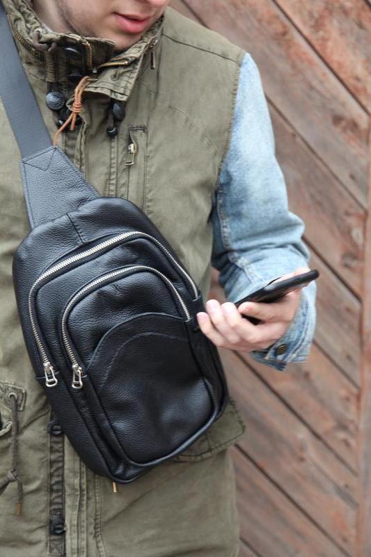

Сумка Bagster из натуральной кожи через плечо, мессенджер