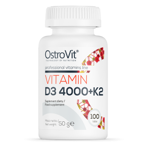 

Витамины и минералы OstroVit VITAMIN D3 4000 + K2 100 tabs