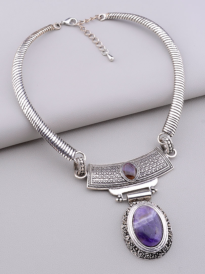 

Колье с натуральным Аметистом 45 см. 028993