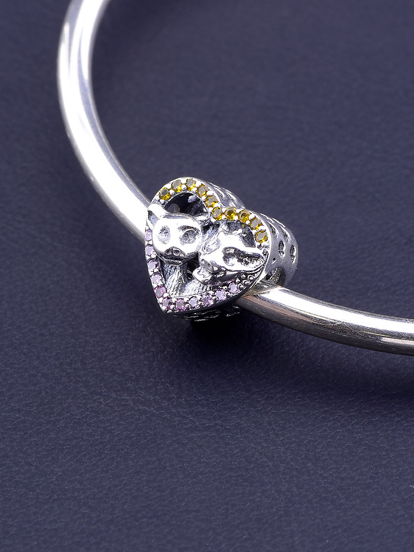 

Шарм Сердечко Pandora Style Фианит Серебро(925) 082918