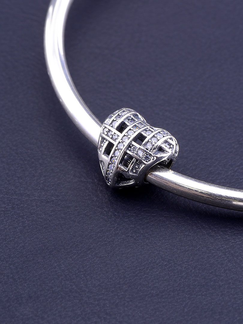 

Шарм бусина Сердце Pandora Style Фианит Серебро(925) 082894