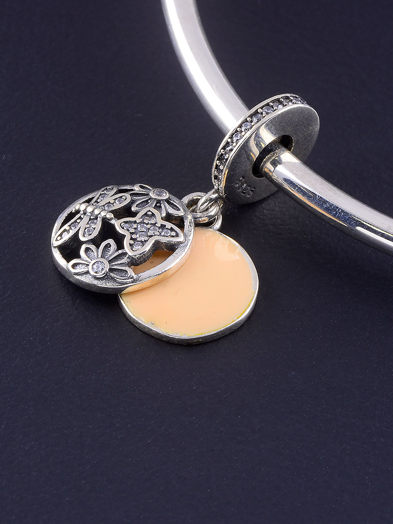 

Шарм круглый двойной Pandora Style Эмаль Серебро(925) 065056