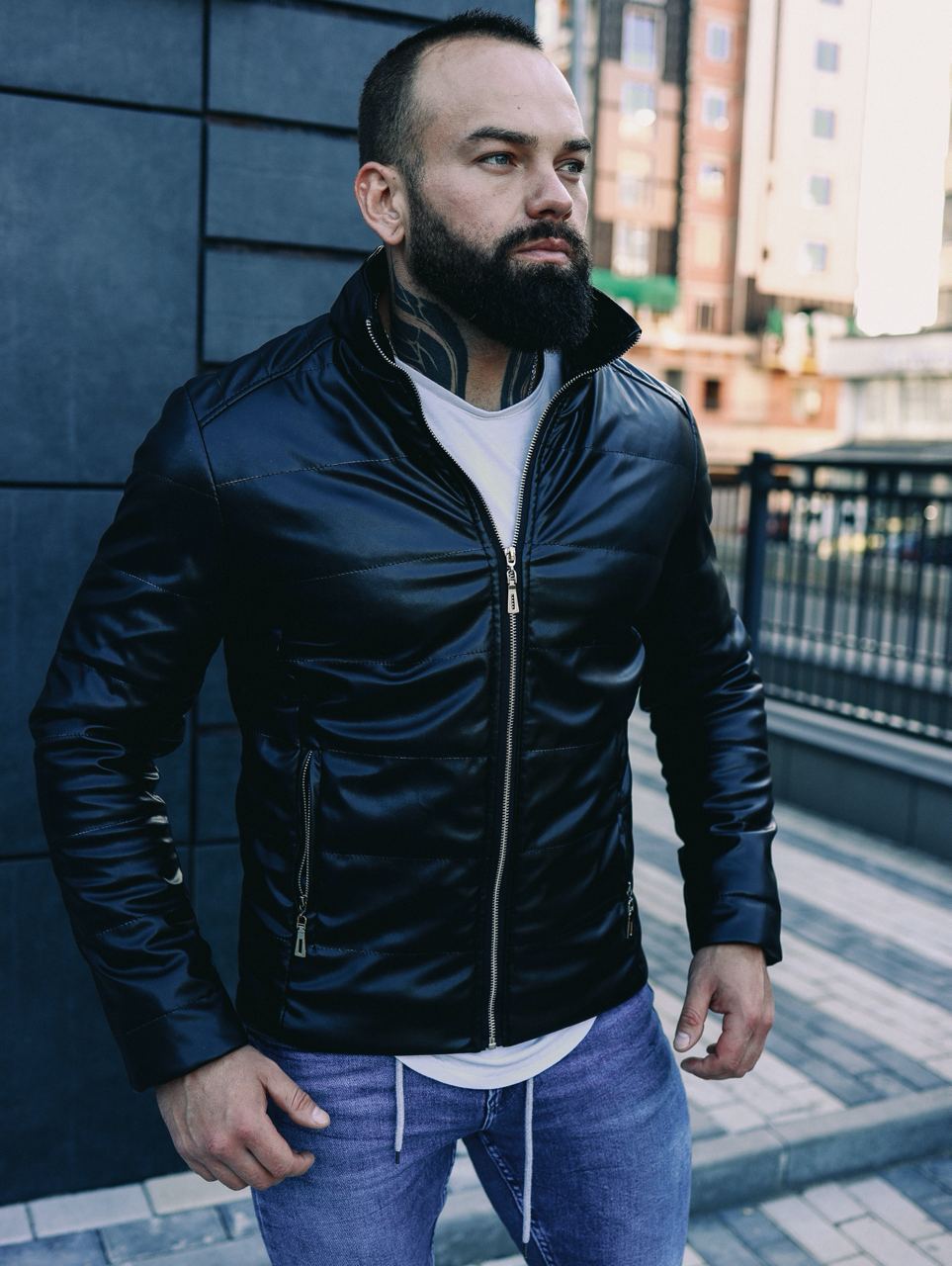 

Мужская демисезонная куртка BD3578 рM черная