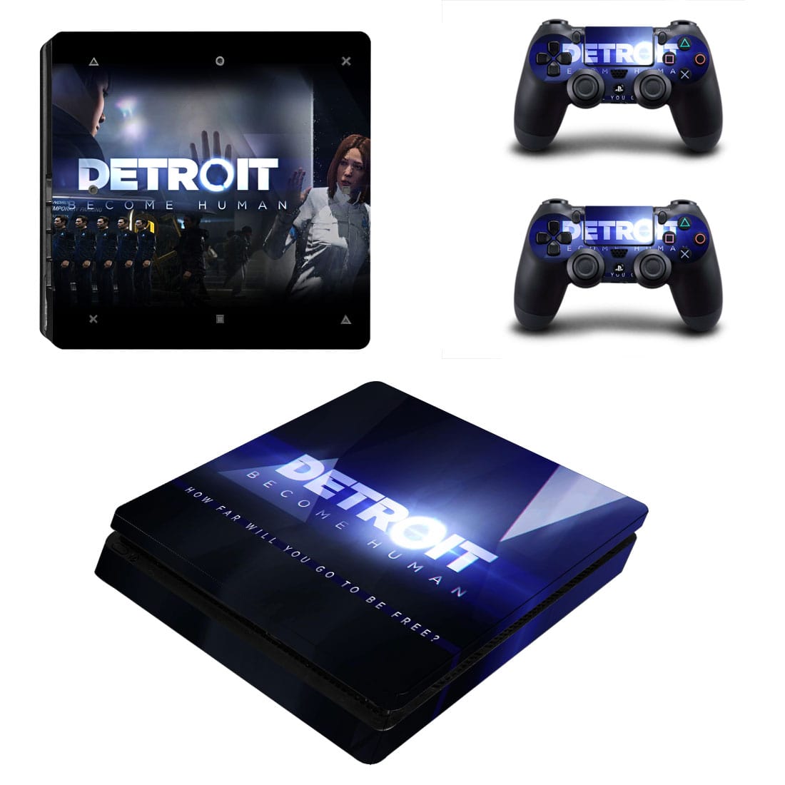 

Виниловые наклейки на PS4 SLIM и Dualshock Detroit Sony PlayStation 4 Custom Skin Playsole Games (PG108)