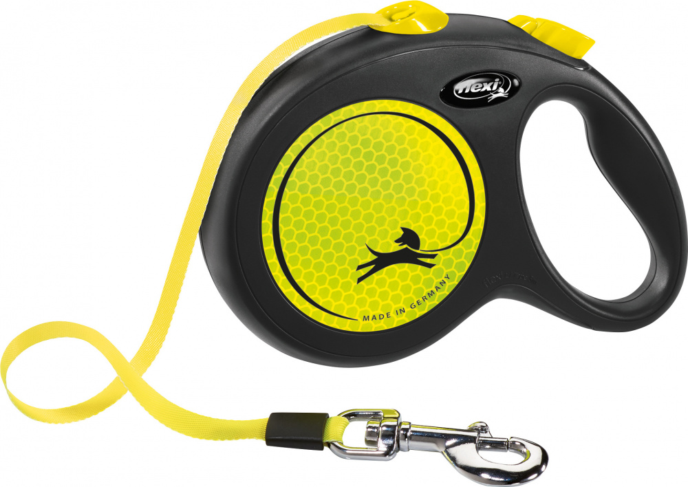 

Поводок рулетка Flexi New NEON L 5м до 50кг неоновый желтый (TX-209331)