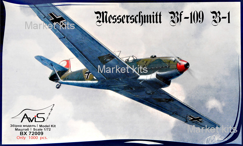 

AV72009 Messerschmitt Bf-109 B-1 WWII German fighter 1:72 Avis (AV72009)