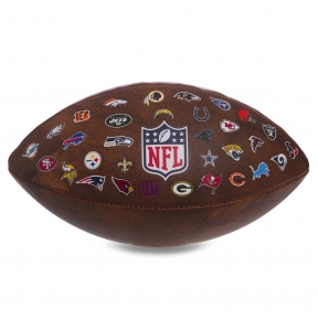 

Мяч для американского футбола WILSON WTF1758 NFL 32 TEAM ,PU, коричневый (PL001357)