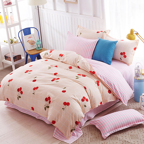 

Комплект постельного белья Вишня (евро) Berni Home Розовый