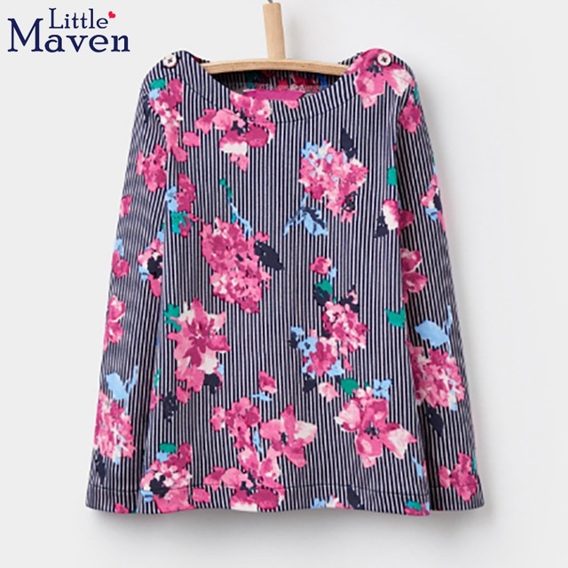 

Лонгслив для девочки Цветы Little Maven (116 / 6 лет) Синий