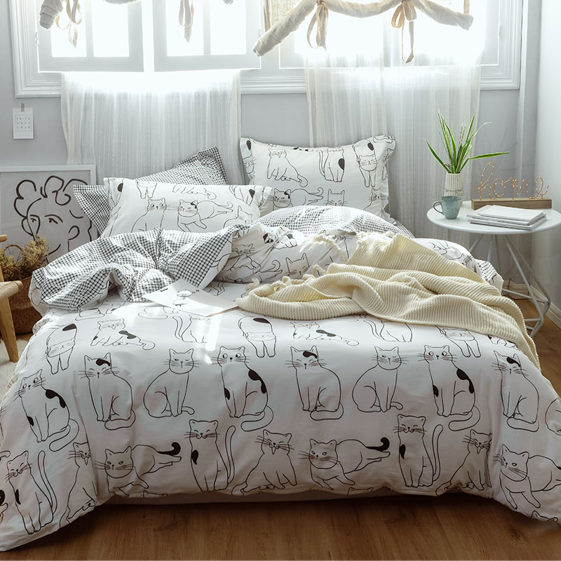 

Комплект постельного белья Котики (полуторный) Berni Home Разноцветный