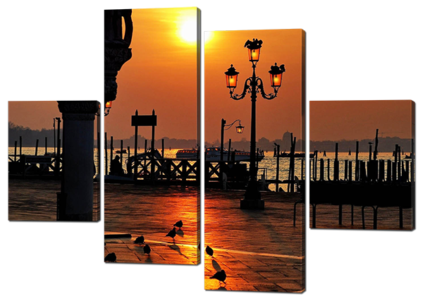 

Модульная картина Interno Холст Вечерний причал 106х77см