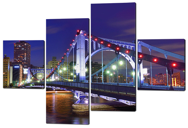 

Модульная картина Interno Холст Мост в фонарях 126х85см (R457М)
