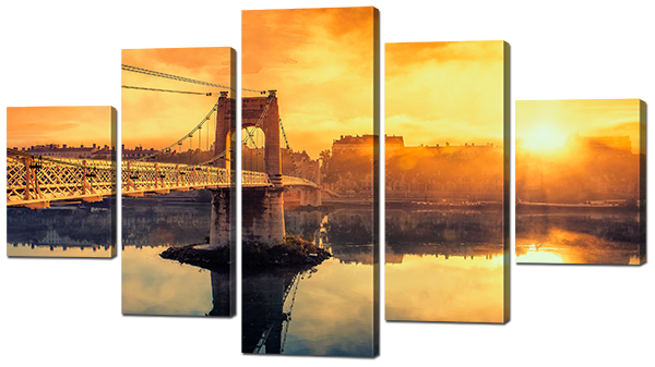 

Модульная картина Interno Холст Мост на рассвете 158х90см