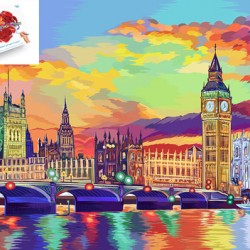 

Картина по номерам "Красочный Лондон" 50*40 в коробке, Danko toys