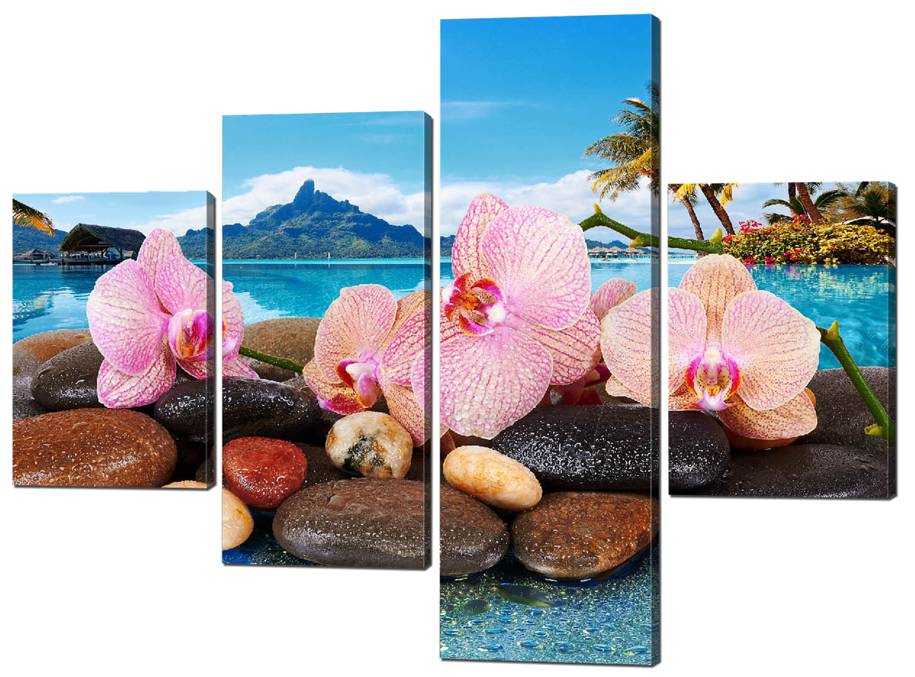 

Модульная картина Interno Эко кожа Тигровые орхидеи 126x93см (A548М)