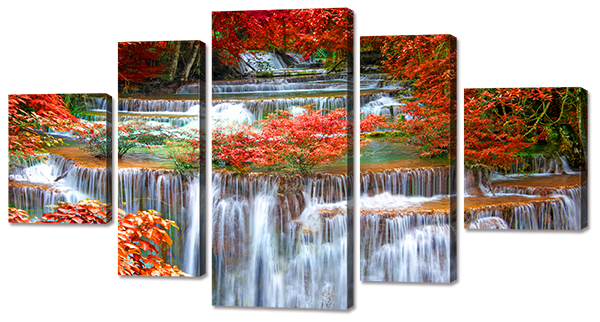 

Модульная картина Interno Эко кожа Водопад 158х86см (А744XL)