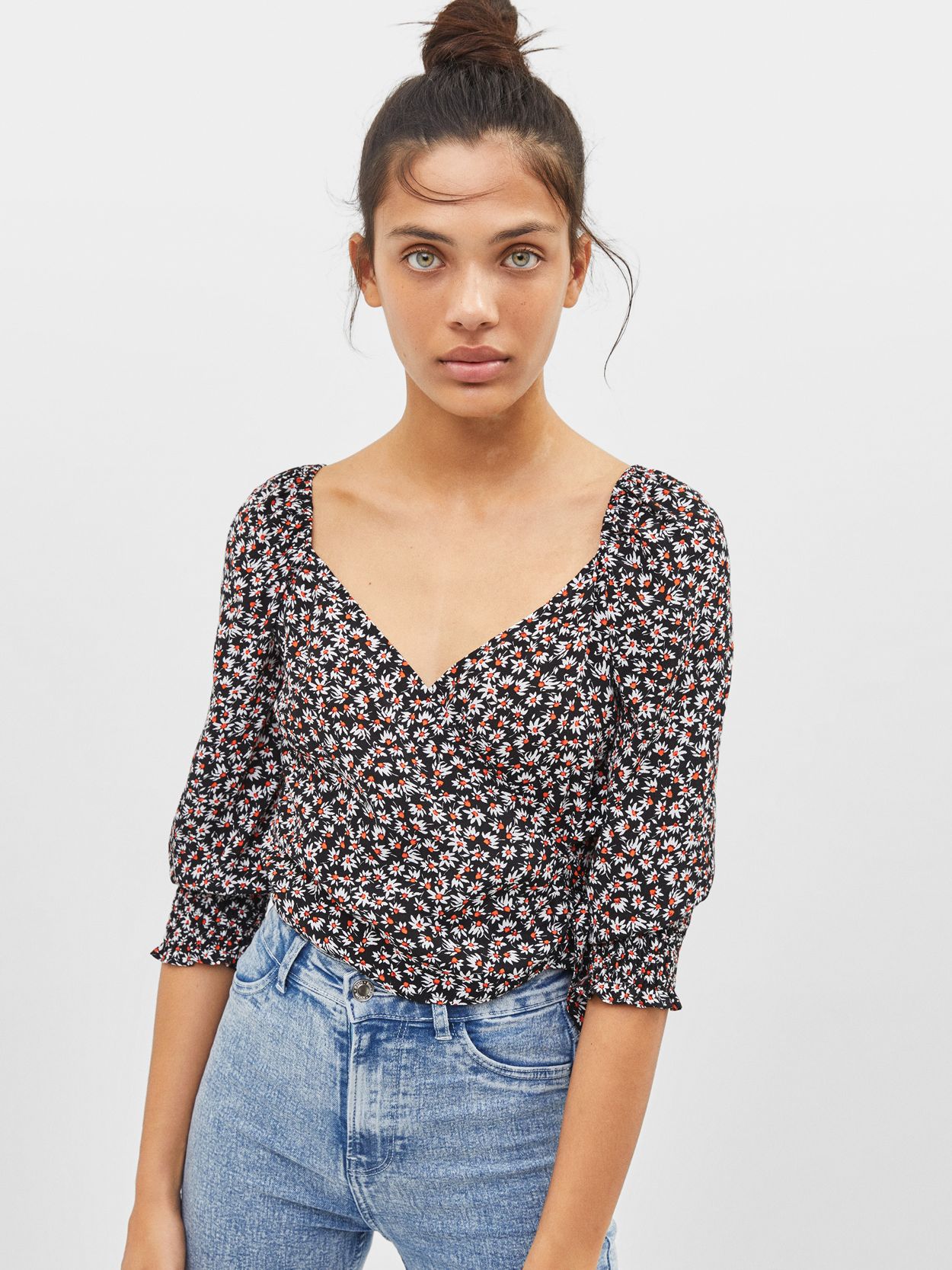 

Блузка Bershka 00914513810  Принт, Блузка Bershka 00914513810 S Принт