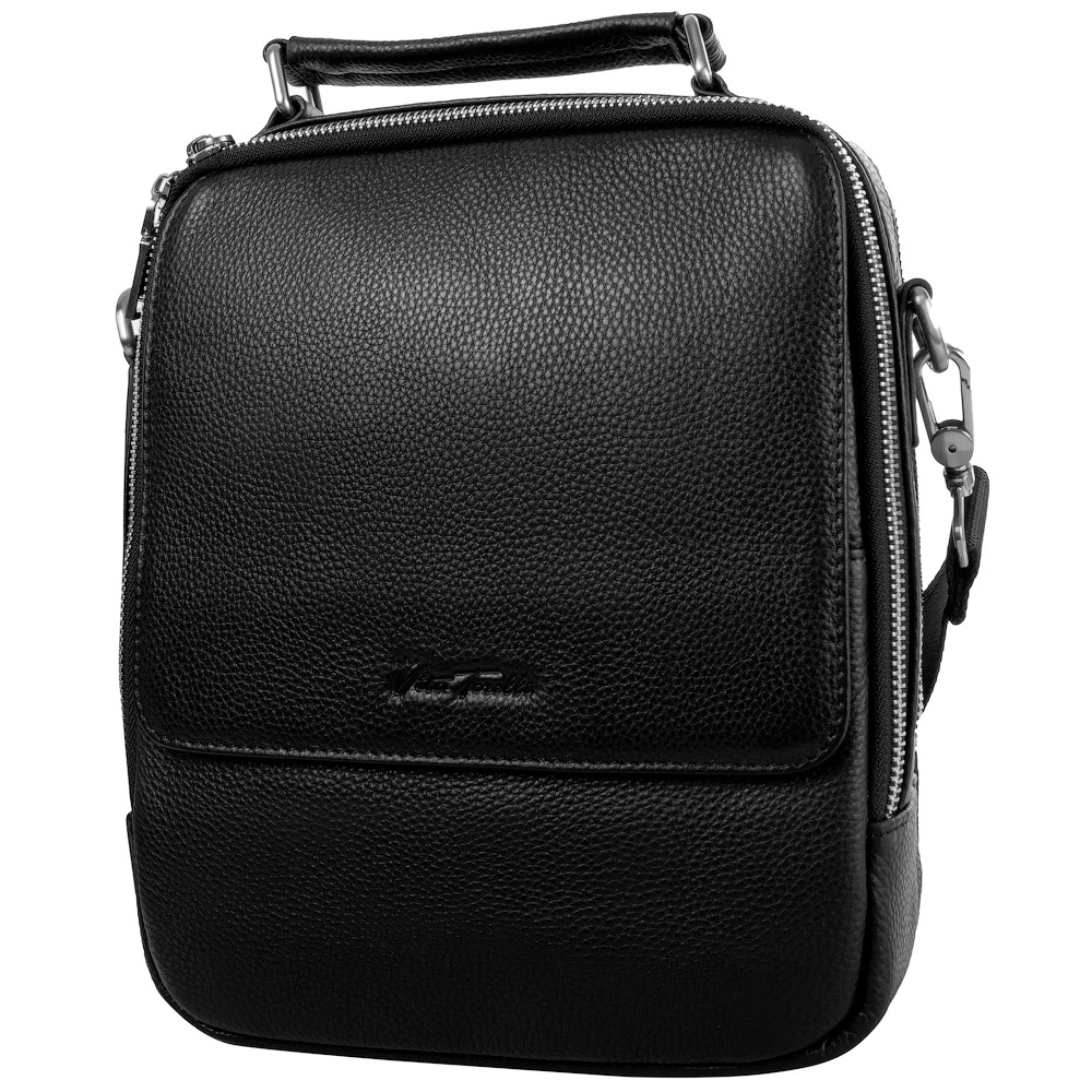 

Мужская кожаная борсетка (VT-6378-black) Vito Torelli 22х25х8 см Черный 000132073
