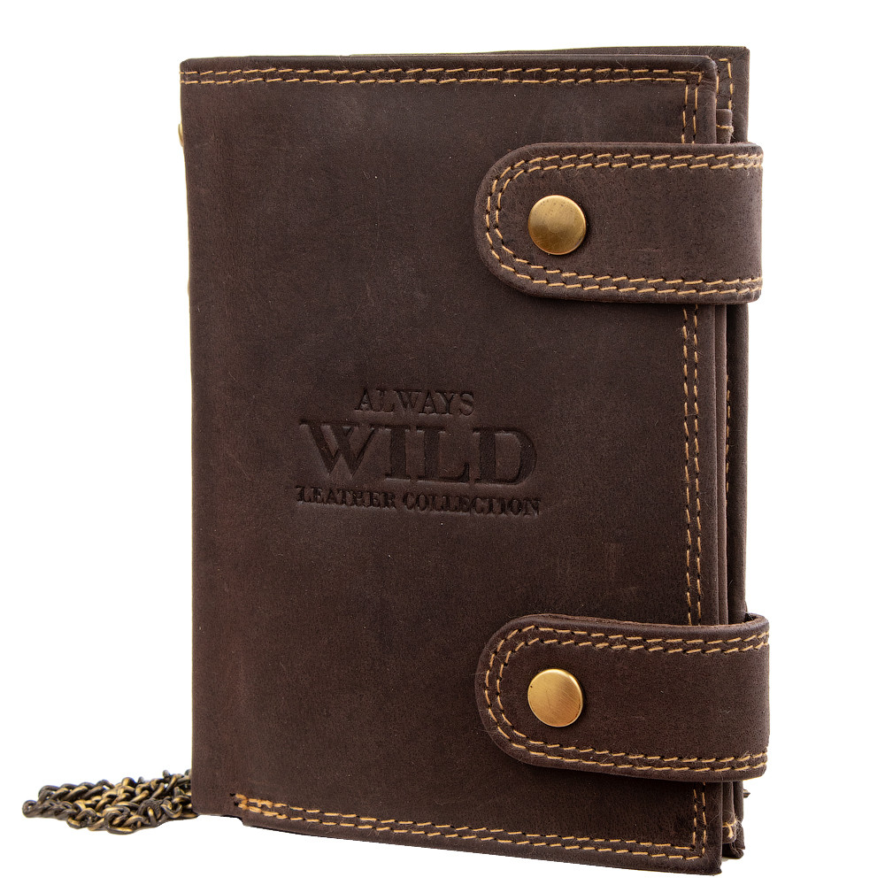 

Мужской кожаный кошелек (DNK2901BIG-brown) Always Wild 10х13х2,5 см Коричневый 000132389