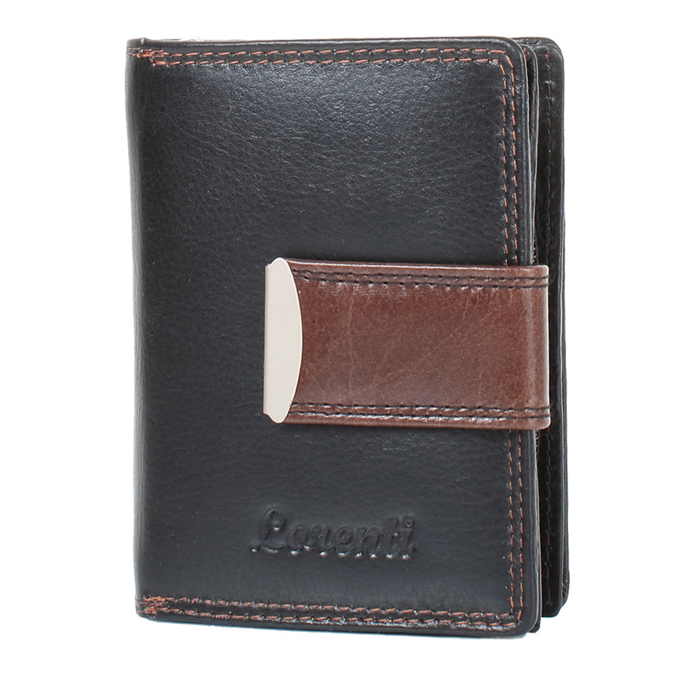 

Женский кожаный кошелек (DNKLT-02-BCF-brown) Lorenti 9х12х3,5 см Черный 000131911