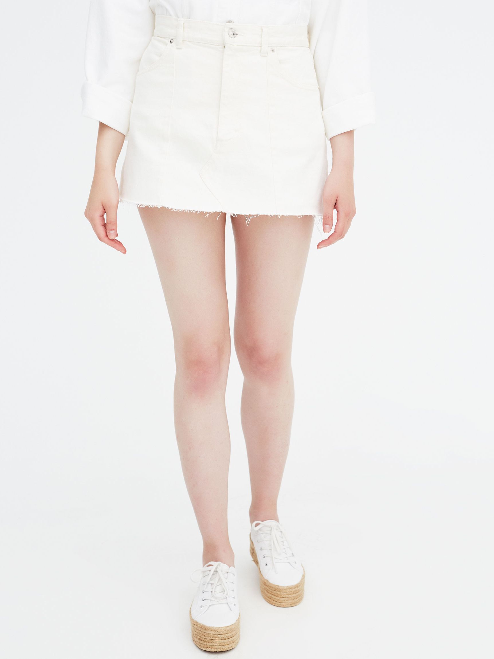 

Юбка джинсовая Pull & Bear 09398302250 M Белая