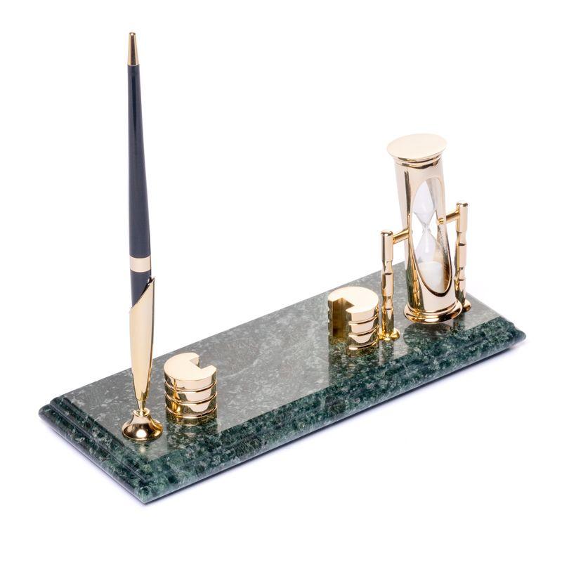 

Настольная визитница с песочными часами и ручкой BST 24х10х13 см Мраморный 000138380