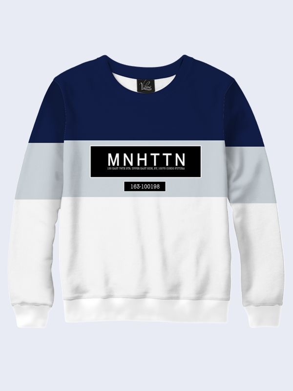 

Женский свитшот Надпись MNHTTN (9791) Vilno S (44) 000137425