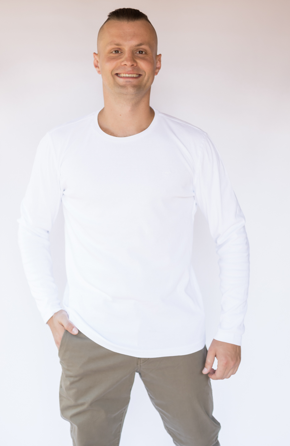 

Лонгслив мужской Mustang Белый XXL