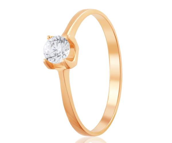 

Кольцо золотое с камнем SWAROVSKI Zirconia "Ариадна", КД4199SW, 16.5 размер