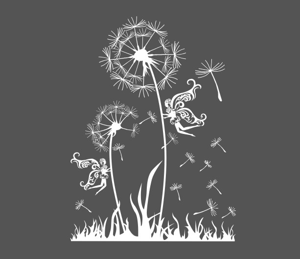 

Интерьерная наклейка на стену и обои IdeaClock Fairies 96х130 см Белый(39385-46-1)