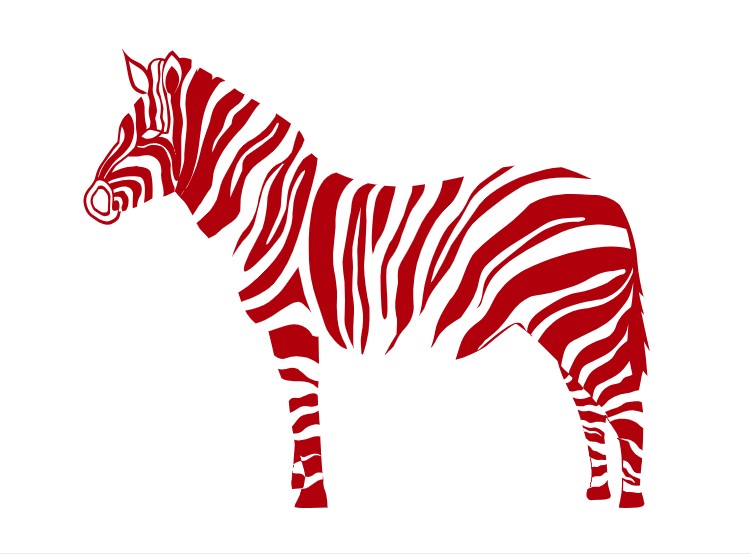 

Наклейка интерьерная в садик IdeaClock Cute zebra 120х96 см Красный(58793-463)