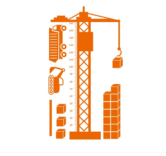 

Интерьерная виниловая наклейка ростомер IdeaClock Crane 105х185 см Светло-оранжевый(39369-46-13)