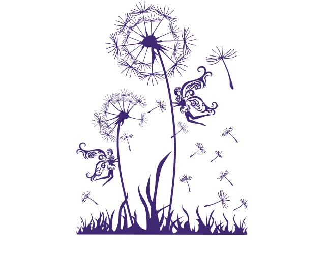 

Интерьерная наклейка на стену и обои IdeaClock Fairies 96х130 см Пурпурный(39385-46-15)