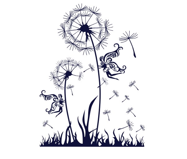 

Интерьерная наклейка на стену и обои IdeaClock Fairies 96х130 см Стальной синий(39385-46-22)